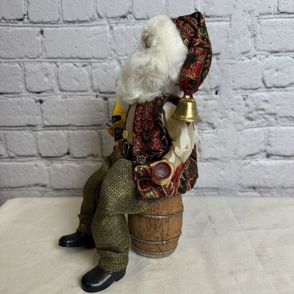 Karen Didion Original Collectible Santa Wine Santa Wine Barrel Grapes EXCELLENT‎ - Picture 5 of 8